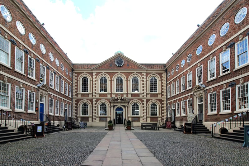 Bluecoat Chambers, just off Church Street, was built in 1717 and holds the title of the oldest building in Liverpool city centre. Once a charity school and boarding school, The Bluecoat is now an art and exhibition centre, containing 22 artists studios and a bistro. It became Grade I listed in 1952.
