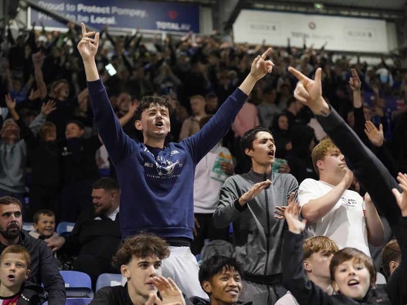 Pompey fans on song!