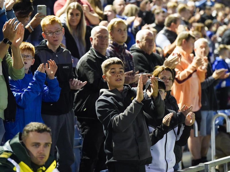 Young Pompey fans show their appreciation