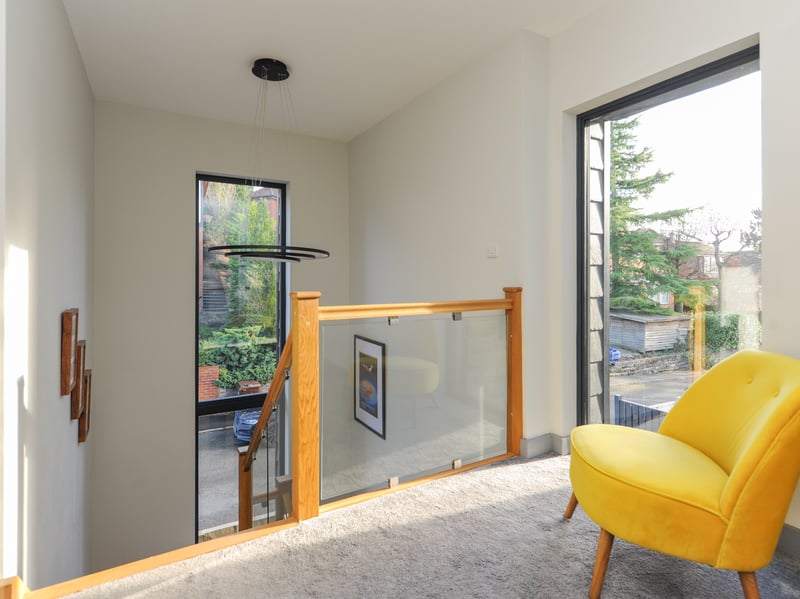 The first floor landing provides access to the property's four large bedrooms. (Photo courtesy of Redbrik)