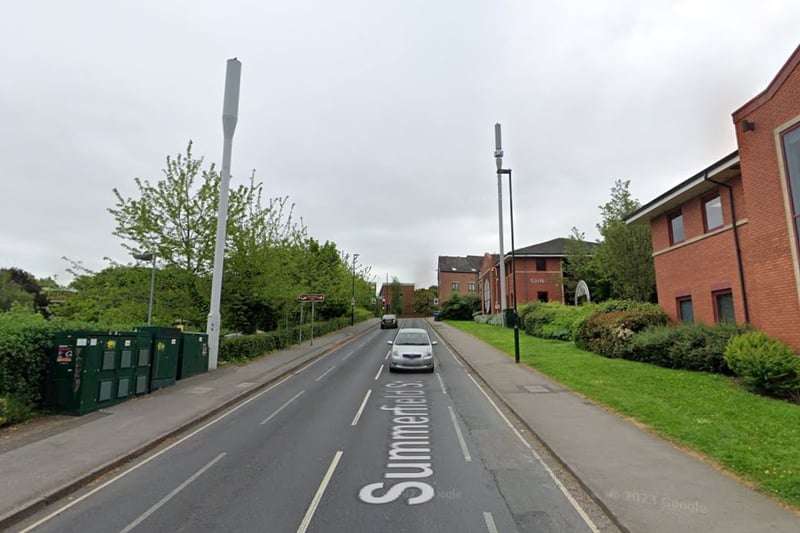 The joint third-highest number of reports of vehicle crime in Sheffield in August 2023 were made in connection with incidents that took place on or near Summerfield Street, Sharrow, with 3