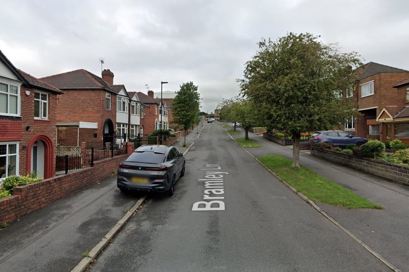 The joint third-highest number of reports of vehicle crime in Sheffield in August 2023 were made in connection with incidents that took place on or near Bramley Lane, Handsworth, with 3