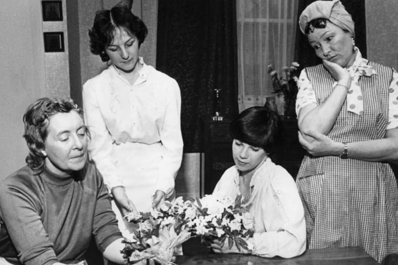 A Westovians dress rehearsal in June 1982. Pictured left to right are: Edna Lawson, Karen Roach, Liz Ayre and Iris Johnson. Photo: Shields Gazette