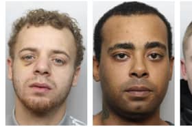 Left to right, top row- Galloway, James and Woodhead. Left to right bottom row- Scott, Anderson and Khan. (Photo courtesy of South Yorkshire Police)