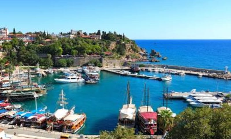 Head to Antalya for a week in December between 12-19 with flights costing £107 return per person. 