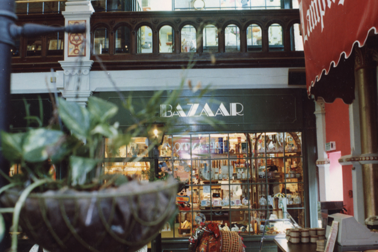Leazes Arcade was a synagogue from 1880-1978 designed by J. Johnstone (an apprentice of John Dobson). The Arcade opened in 1983 and closed in 1990 after a fire. 