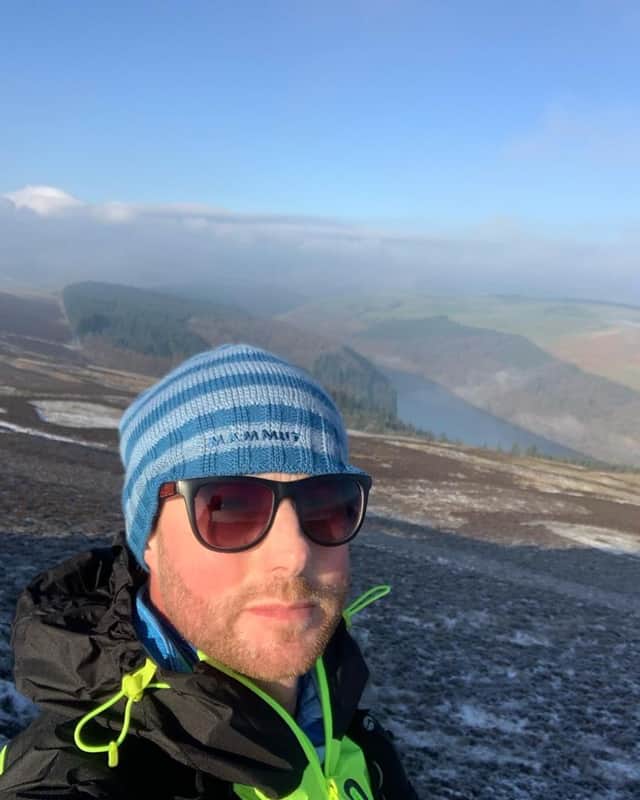 Gareth while he was on a training run in November, after a clinical trial helped the cancer go into remission for a second time.