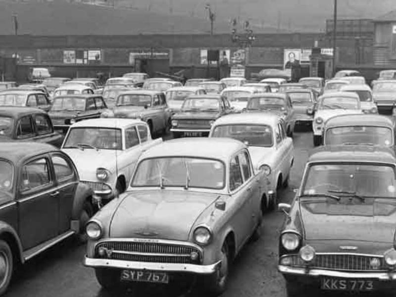 Sheaf Street car park, Sheffield city centre, in March 1965. Photo: Picture Sheffield/Sheffield Newspapers