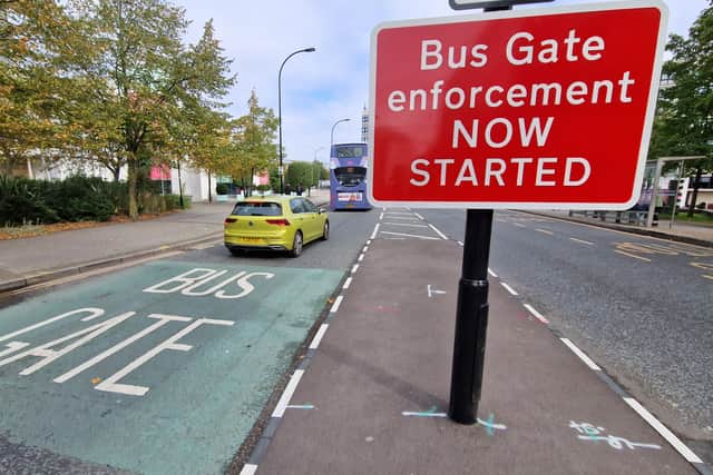 The Arundel Gate bus gate caught 366 drivers a day before new signs were installed.