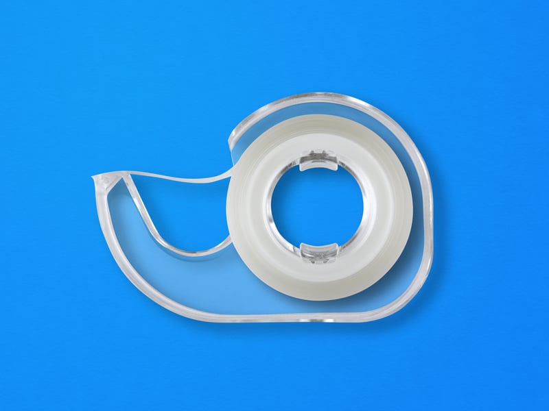 As the Collins Dictionary puts it: “Scotch tape is a clear sticky tape that is sold in rolls and that you use to stick paper or card together or onto a wall."