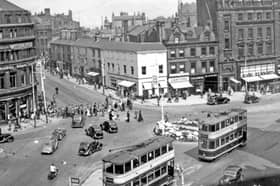 Town Hall Square, Sheffield, looking towards Fargate and Leopold Street, in 1952. Did you know how those streets and others in Sheffield got their names? Photo: Picture Sheffield