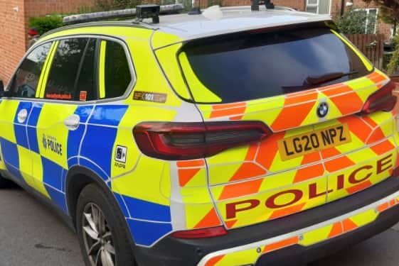 Police, fire and ambulance attended at 11.13pm after reports of a collision on Myers Grove Lane in Stannington. File photo of a police car