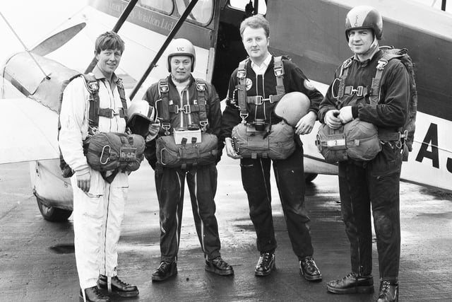 John Noakes at the Northern Parachute Centre at Sunderland Airport in 1969.