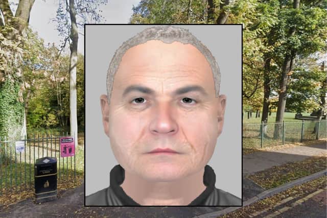 Members of the public are being asked to help police identify the man depicted in this e-fit, as part of an investigation into an alleged flasher incident at Endcliffe Park at around 6.45am on September 20, 2023
