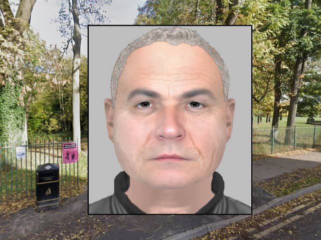 Members of the public are being asked to help police identify the man depicted in this E-fit, as part of an investigation into an alleged flasher incident at Endcliffe Park at around 6.45am on September 20, 2023
