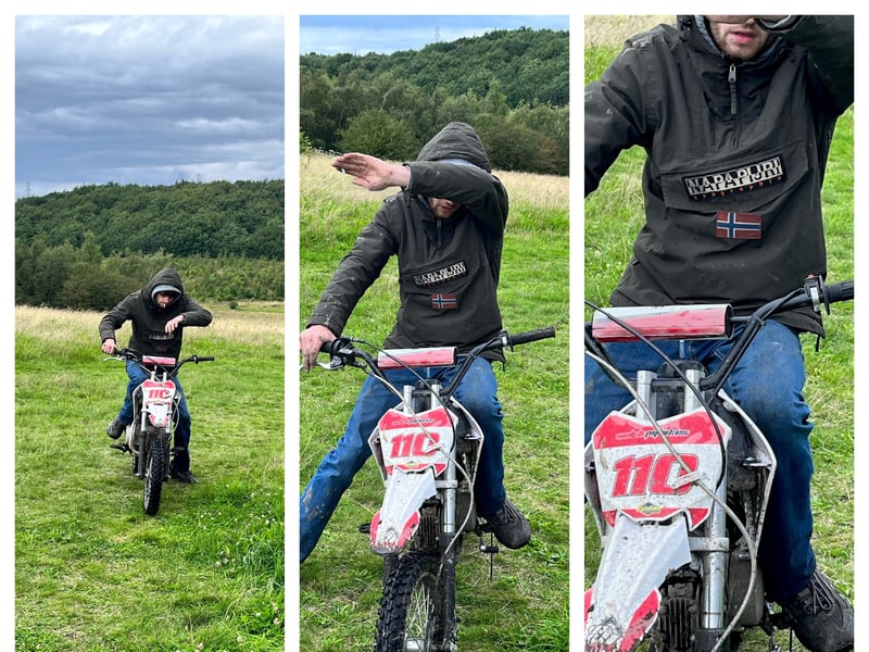 Police released images of a man they would like to speak to in connection to reports of a woman being driven at by an off-road bike.
It is reported that on 6 August, just before 2pm a woman was walking in Westwood Country Park, in High Green, Sheffield when she challenged an off-road bike rider who is alleged to have been driving in an anti-social manner.
The rider of the bike is then reported to have driven their bike at the woman, colliding with her and causing injury to her leg, and verbally threatened the woman.
Officers are keen to speak to the man in the CCTV images in connection to the investigation.
Quote incident number 481 of 6 August 2023.