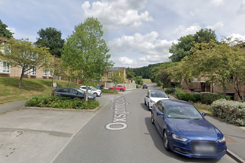 The joint third-highest number of reports of criminal damage and arson in Sheffield in August 2023 were made in connection with incidents that took place on or near Oxspring Bank, Shirecliffe, with 3