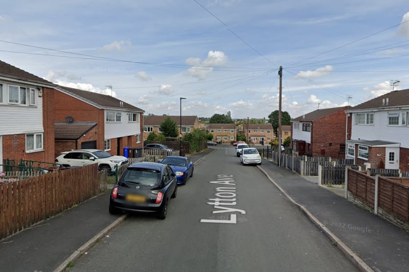 The joint third-highest number of reports of criminal damage and arson in Sheffield in August 2023 were made in connection with incidents that took place on or near Lytton Avenue, Parson Cross, with 3