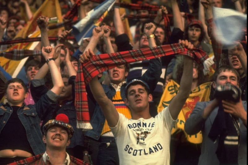 Scotland caught World Cup fever for the 1976 tournament in Argentina. The famous World Cup song 'Ally's Tartan Army' saw Andy Cameron assure supporters that Ally MacLeod's team would be bringing the cup home. Disaster struck when they lost their opening fixture to Peru 3-1 then could only draw 1-1 with Iran. A legendary 3-2 victory against eventual finalists the Netherlands wasn't enough, as they inevitably went out on goal difference.