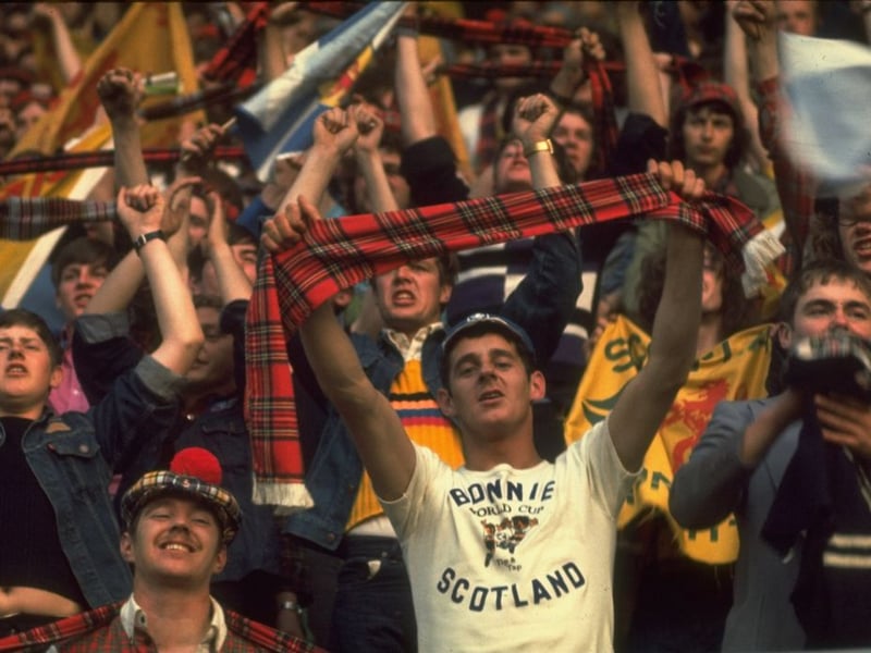 Scotland caught World Cup fever for the 1976 tournament in Argentina. The famous World Cup song 'Ally's Tartan Army' saw Andy Cameron assure supporters that Ally MacLeod's team would be bringing the cup home. Disaster struck when they lost their opening fixture to Peru 3-1 then could only draw 1-1 with Iran. A legendary 3-2 victory against eventual finalists the Netherlands wasn't enough, as they inevitably went out on goal difference.