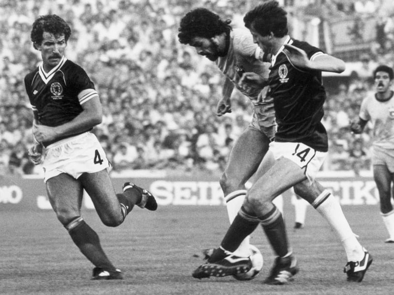 Another impressive qualification campaign saw Scotland top their group and head to Spain for the 1982 World Cup. It all started so well, with a 5-2 win over New Zealand, before reality struck with a 4-1 loss to Brazil (pictured). A 1-1 draw with the Soviet Union left them joint second in the group. Yet again, goal difference saw them head home early.