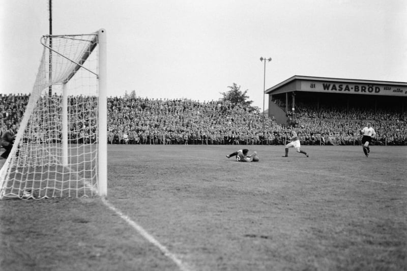 Scotland travelled to Sweden for the 1958 World Cup after topping their qualification group. Hopes were high after a 1-1 opening draw against Yugoslavia but a narrow 3-2 loss to Paraguay meant the Scots had to triumph against France to go through. Heartbreak followed, when they lost 2-1 (pictured) to the French, who ended up coming third.
