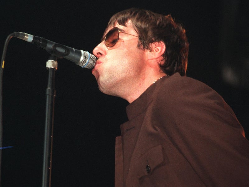 Liam Gallagher at Sheffield Arena in 1997