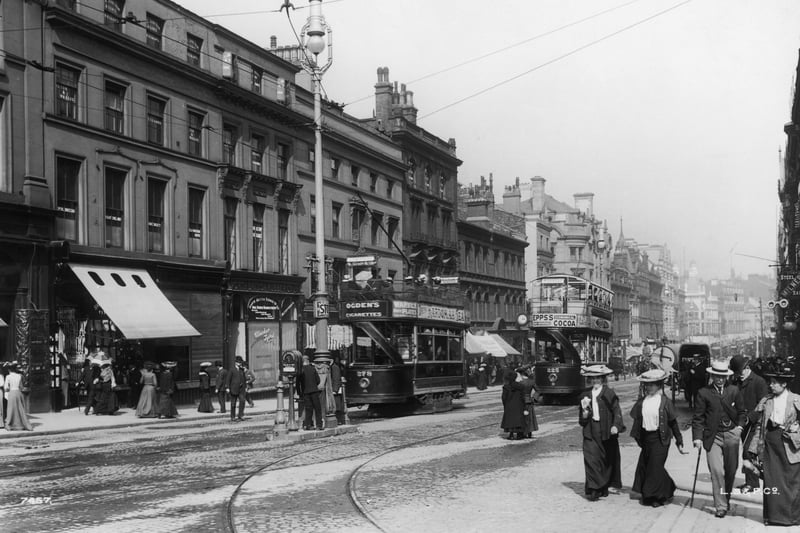 Lord Street in Liverpool, circa 1903. 