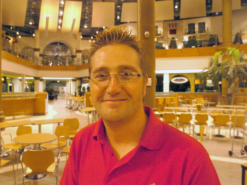 Cleaning supervisor Shaun Jones oversees the nightly clean-up at Meadowhall's Oasis dining quarter