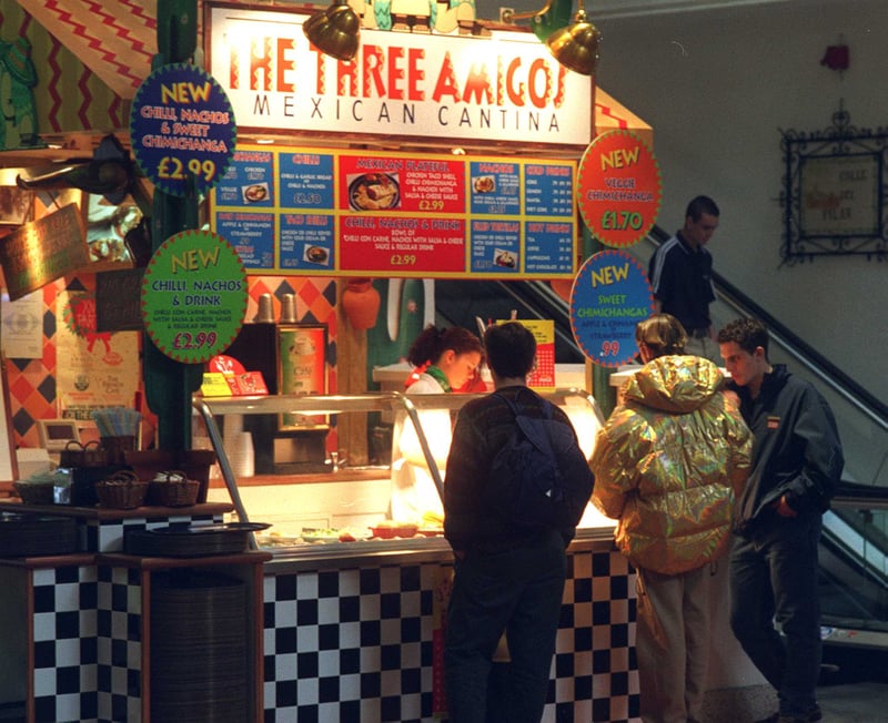 The Three Amigos Mexican Cantina, at Meadowhall's Oasis dining quarter, in 1997