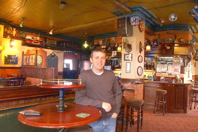 Geoff Moon inside the Welcome Tavern in 2006.