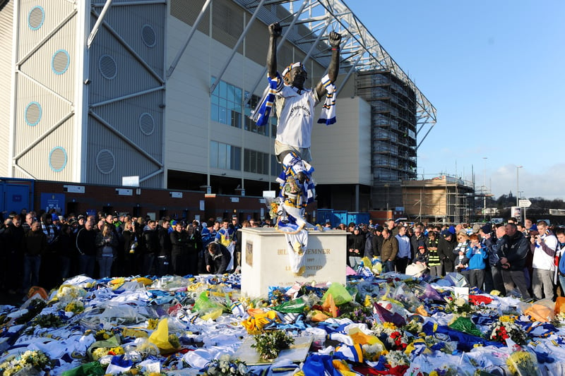 The Bremner statue is home to plaques dedicated to Leeds United fans and is a centrepiece for memorials and remembrance. Many Whites supporters have passed a poignant moment here.