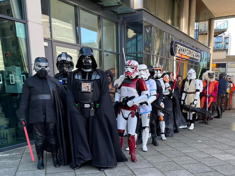 A large number of Star Wars enthusiasts gathered for the event.