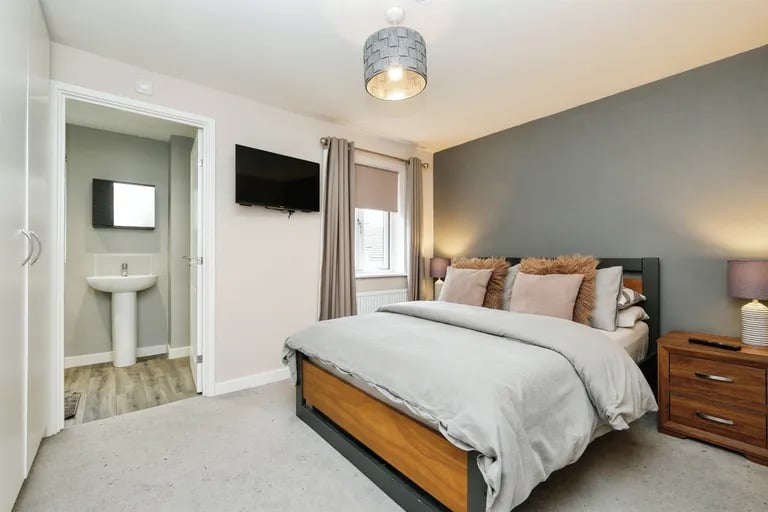 The stunning master bedroom with ensuite.