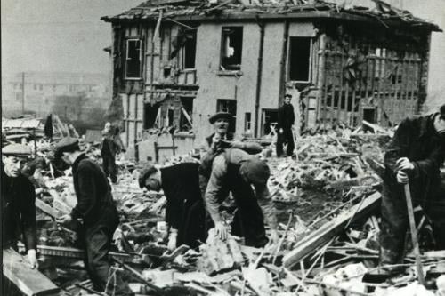 Many locals stayed behind while other evacuated to assist in the clear-up after the bombs fell during the Blitz.