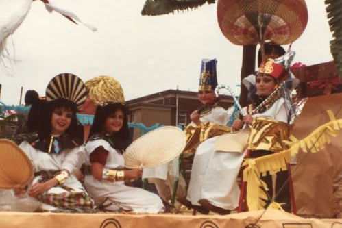 An Egyptian float from the parade at St. Margaret’s Hospice fete, Clydebank.