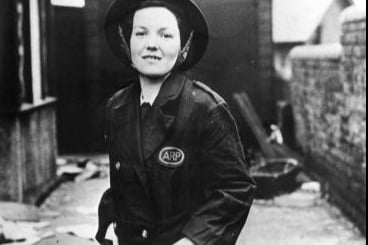 Mary B. Haldane, an ambulance attendant during the Blitz who was awarded the Order of the British Empire for her bravery and service.