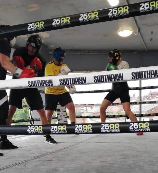 Claire in the ring at Southpaw