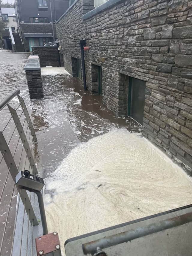 Flooding in Glandore in Co Cork, Ireland, as Storm Babet sweeps across the country