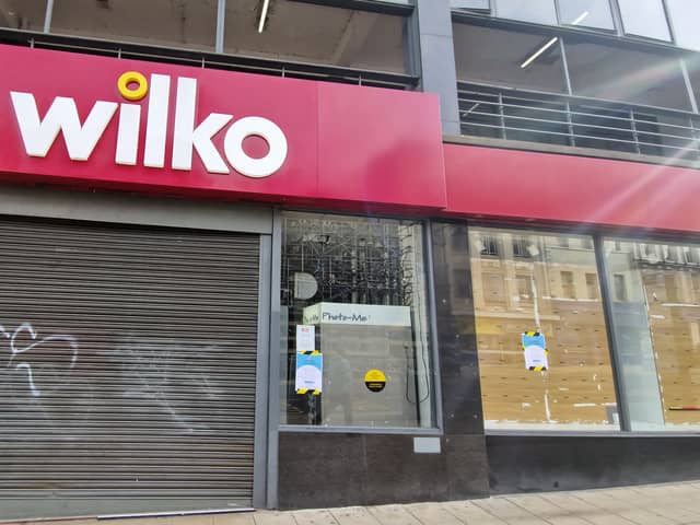 A shuttered wilko on Haymarket in Sheffield city centre.