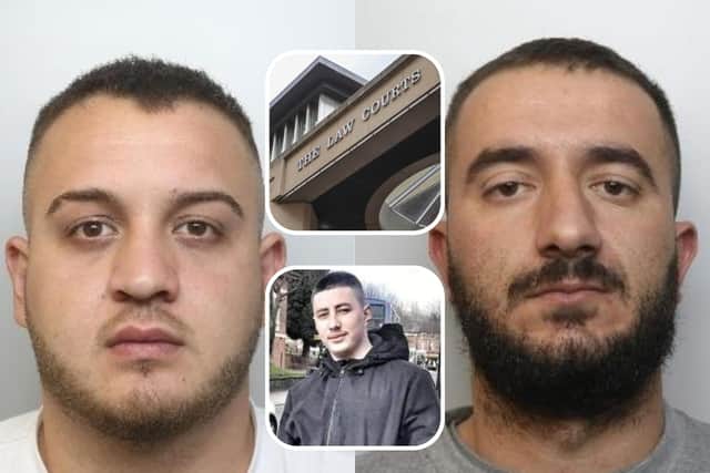 
Marsid Senia (left) and Mentor Selmani (right) have been jailed during a Sheffield Crown Court hearing held today (Thursday, October 19, 2023) after being guilty of the manslaughter of Armend Xhika (inset)

