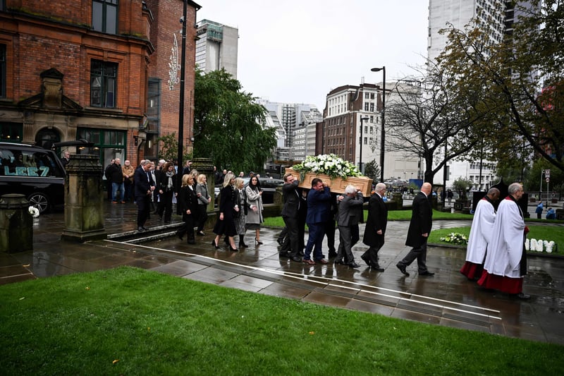 The scene at Manchester Cathedral on Thursday
