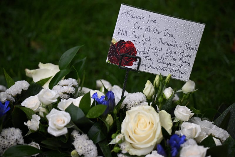 One of the many messages left by mourners at Manchester Cathedral