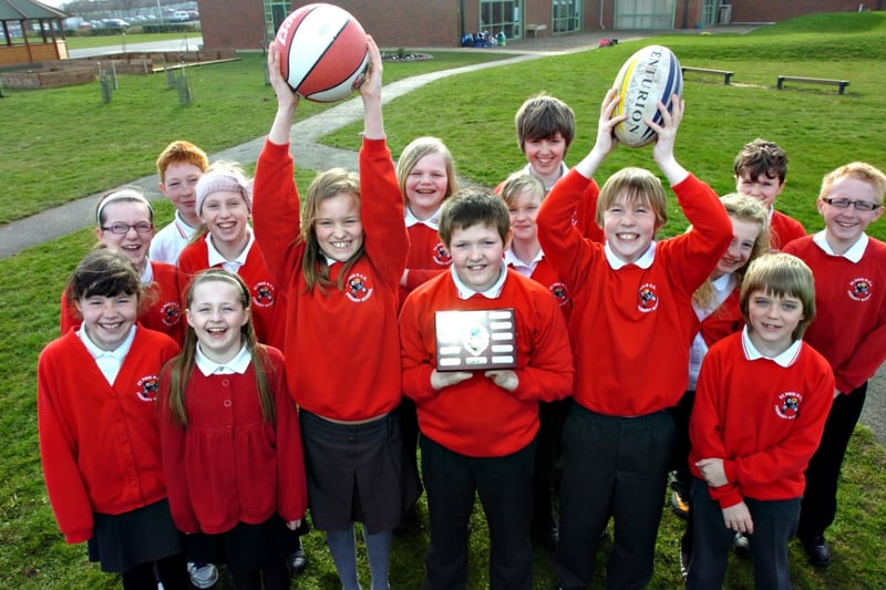 Pupils from St Paul's CE School, Ryhope, excelled at two sports in 2011 - tag rugby and basketball.