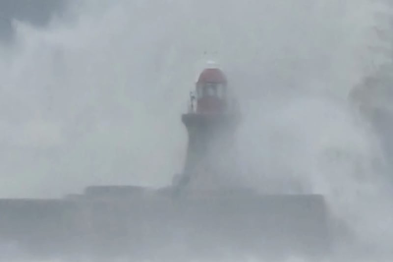 South Shields Lighthouse before the storm took off the top
Credit: Jeff Anderson