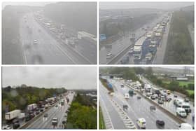 Severe delays have been reported on the M1 near Sheffield (J33 through J36), will congestion also reported throughout the city.