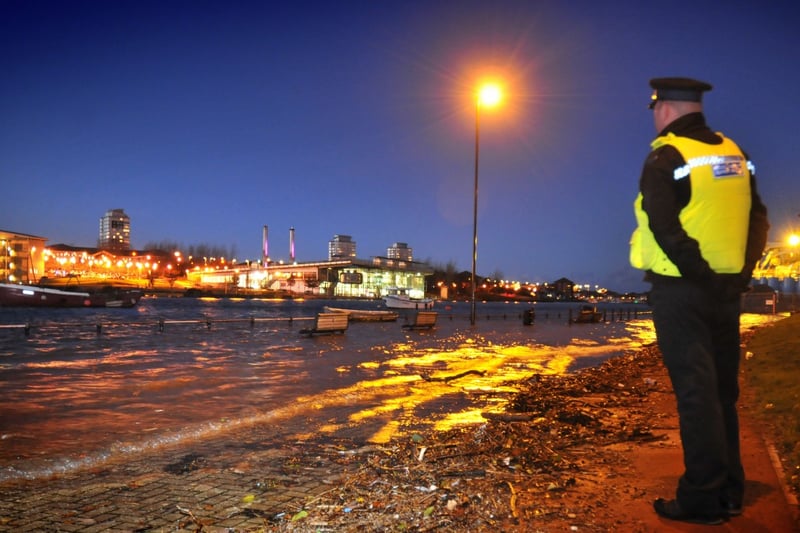 The River Wear broke its banks at the Fish Quay in Sunderland's East End in 2013.