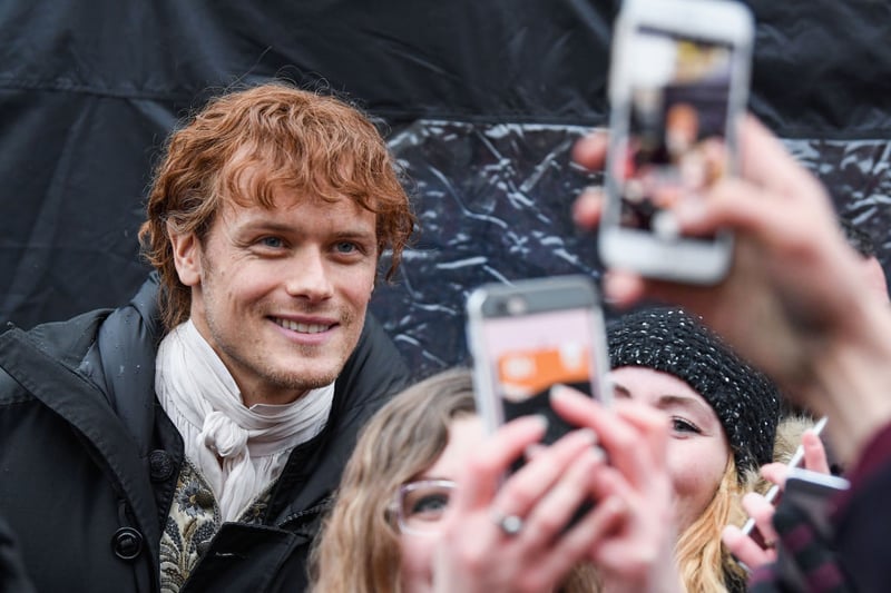 Outlander star Sam Heughan appeared in Doctors in 2000. (Photo by Jeff J Mitchell/Getty Images)