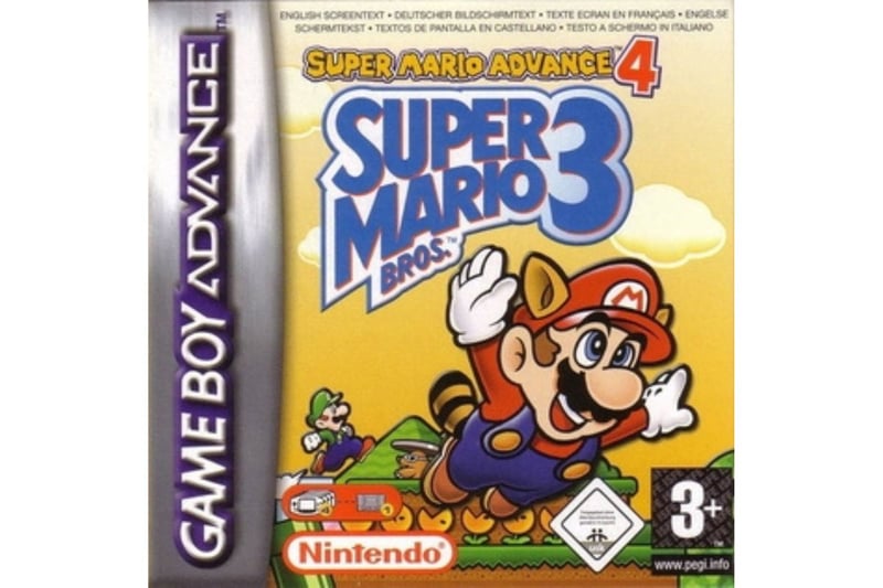 The first portable Mario game takes fourth spot, with Super Mario Advance 4: Super Mario Bros 3. The Gameboy Advance game is an enhanced version of the classic NES game Super Mario Bros 3, first seen in Super Nintendo title Super Mario All-Stars. The side-scrolling platformer featured a multiplayer mode for the first time and the ability to scan e-Cards into Nintendo's e-Reader to add content. It has a Metacritic rating of 94.