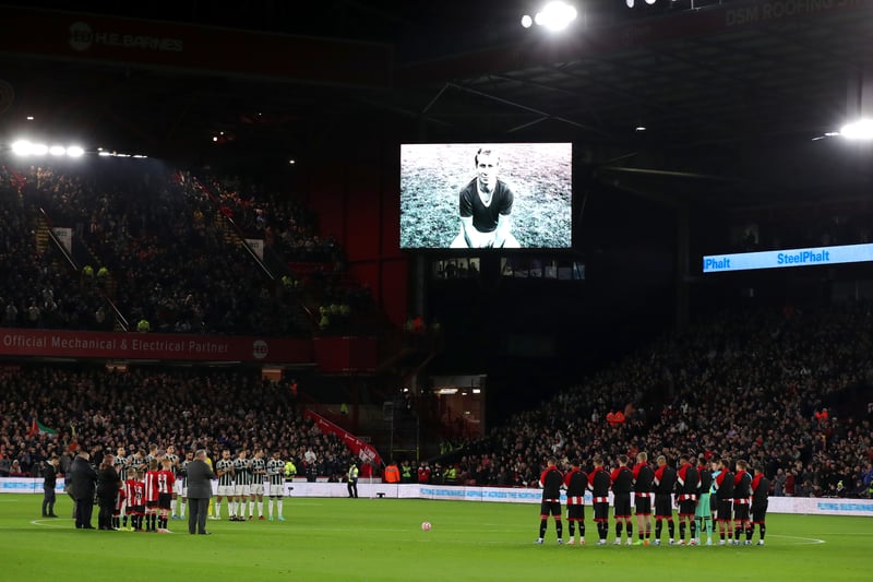 As well as the now-obligatory marking of world events outside of football, this time the conflict between Israel and Palestine, there were tributes before the game to two fallen sons of these two great clubs - Tommy Hoyland, of the original United, and Bobby Charlton of their namesakes. Charlton’s death was announced earlier in the day, sparking real grief at a club that he served with such distinction, while United also paid tribute to Hoyland, who was a similarly fine servant for the Blades and proudly saw the family association with United continue through his son Tommy, who followed his dad in playing for his boyhood club and was at the Lane to hear Sinclair’s touching pre-match tribute and a warm minute of applause in his old man’s memory. RIP, Tommy and Bobby
